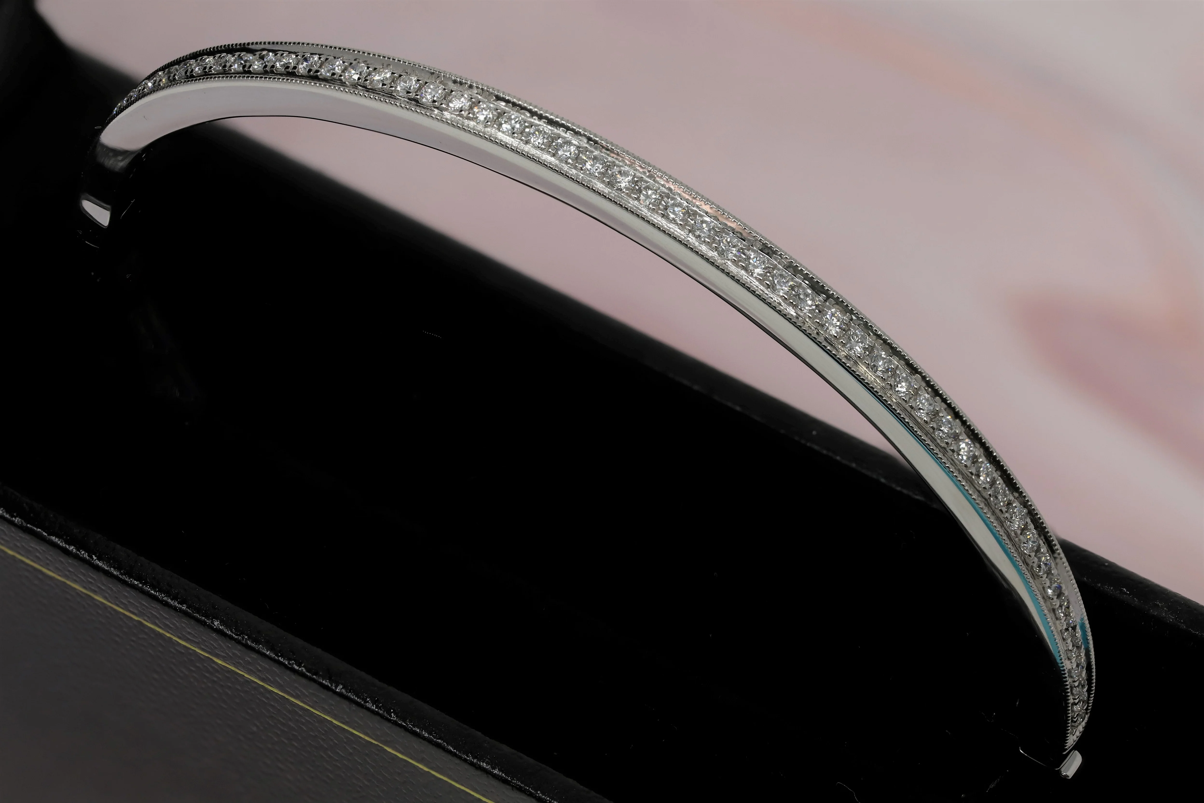 14K White Gold Lab Grown Diamond 5/8 Ct Bangle Bracelet with IGI Certificate - Image 6