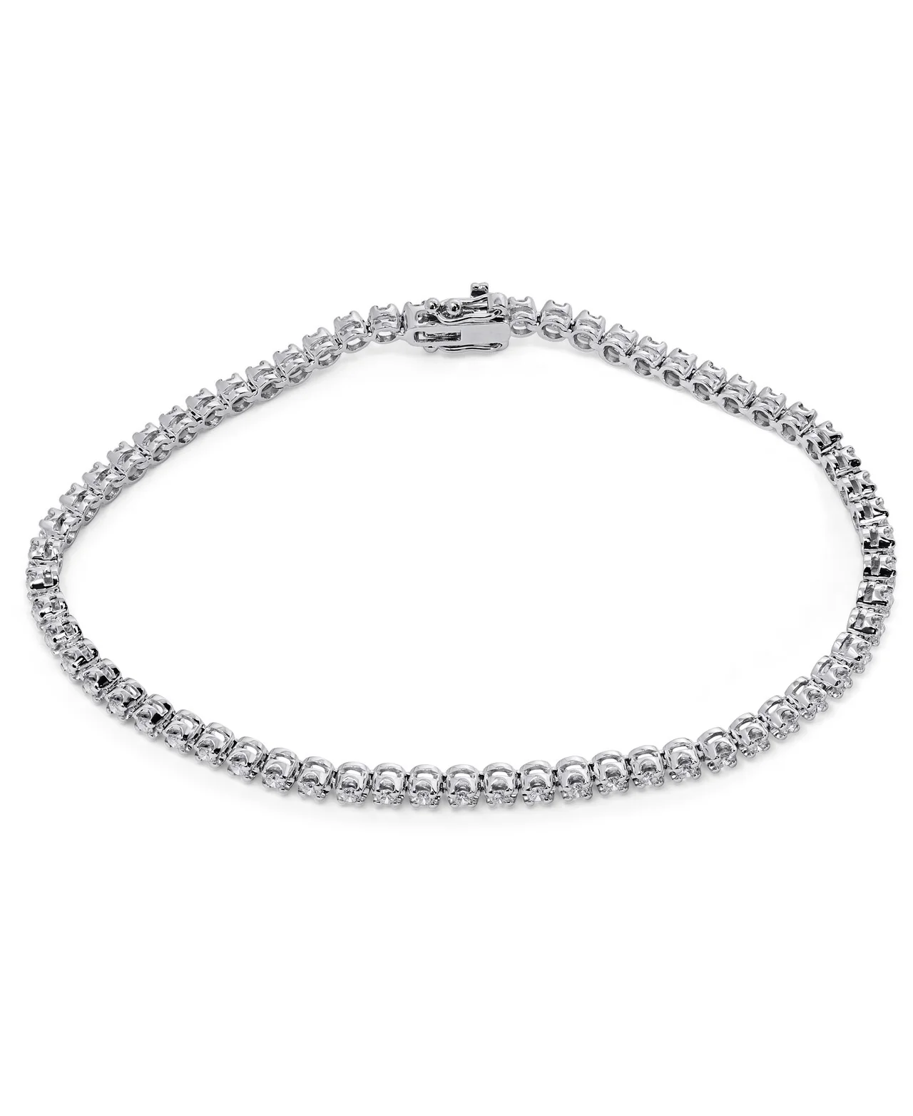 14K White Gold Lab Grown Diamonds 1-1/5 Ct Tennis Bracelet with IGI Certificate - Image 2