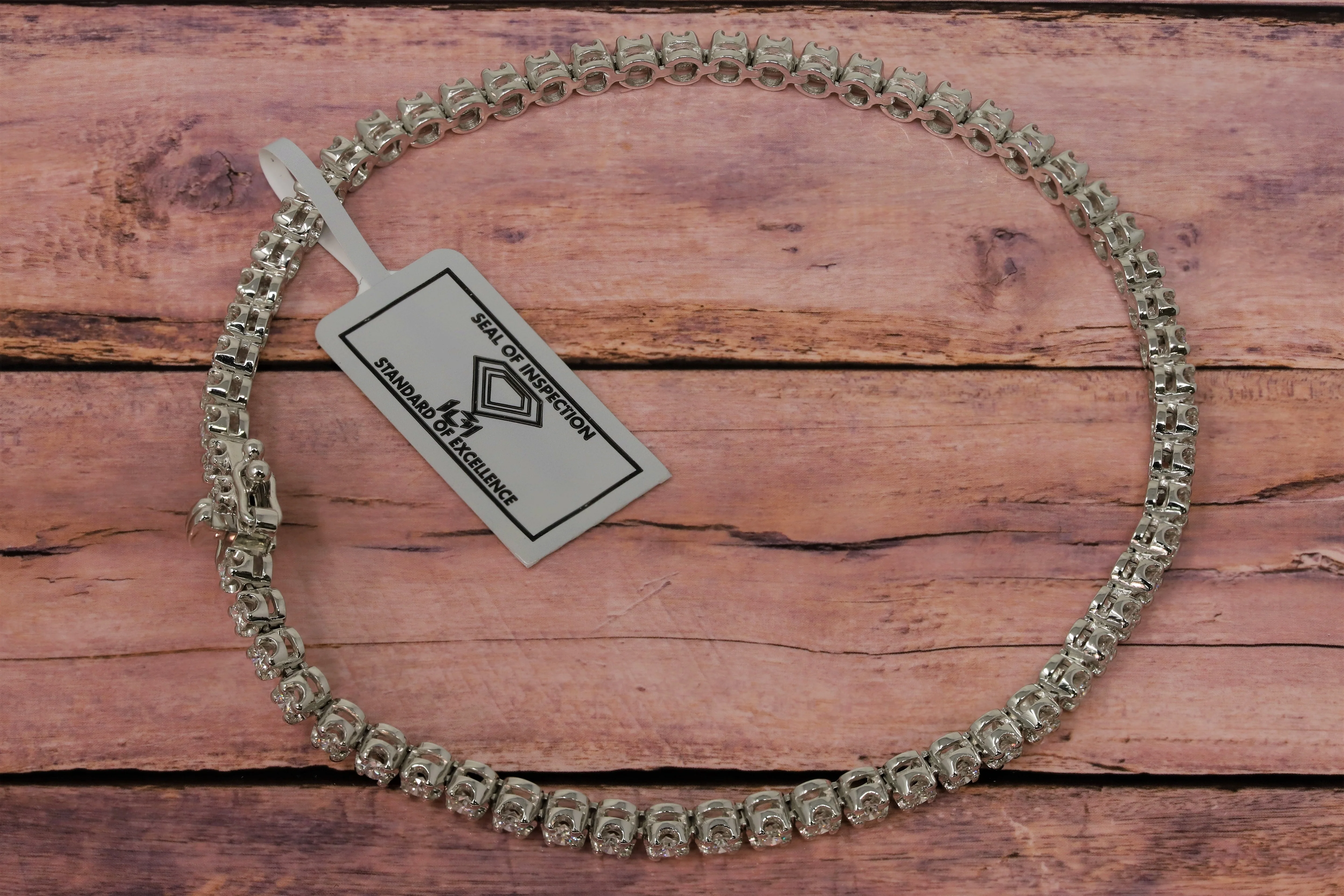 14K White Gold Lab Grown Diamonds 1-1/5 Ct Tennis Bracelet with IGI Certificate - Image 5