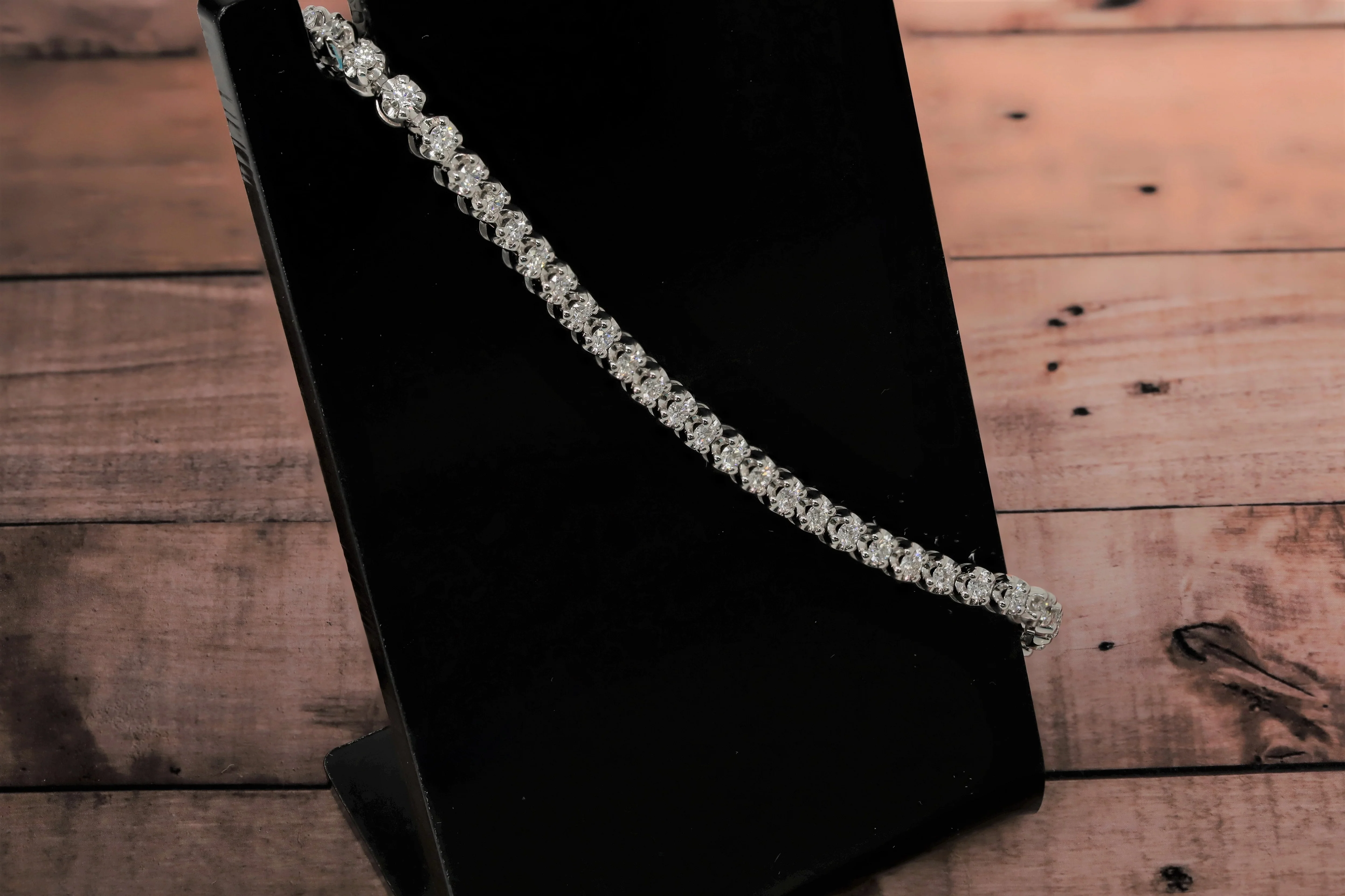 14K White Gold Lab Grown Diamonds 1-1/5 Ct Tennis Bracelet with IGI Certificate - Image 7