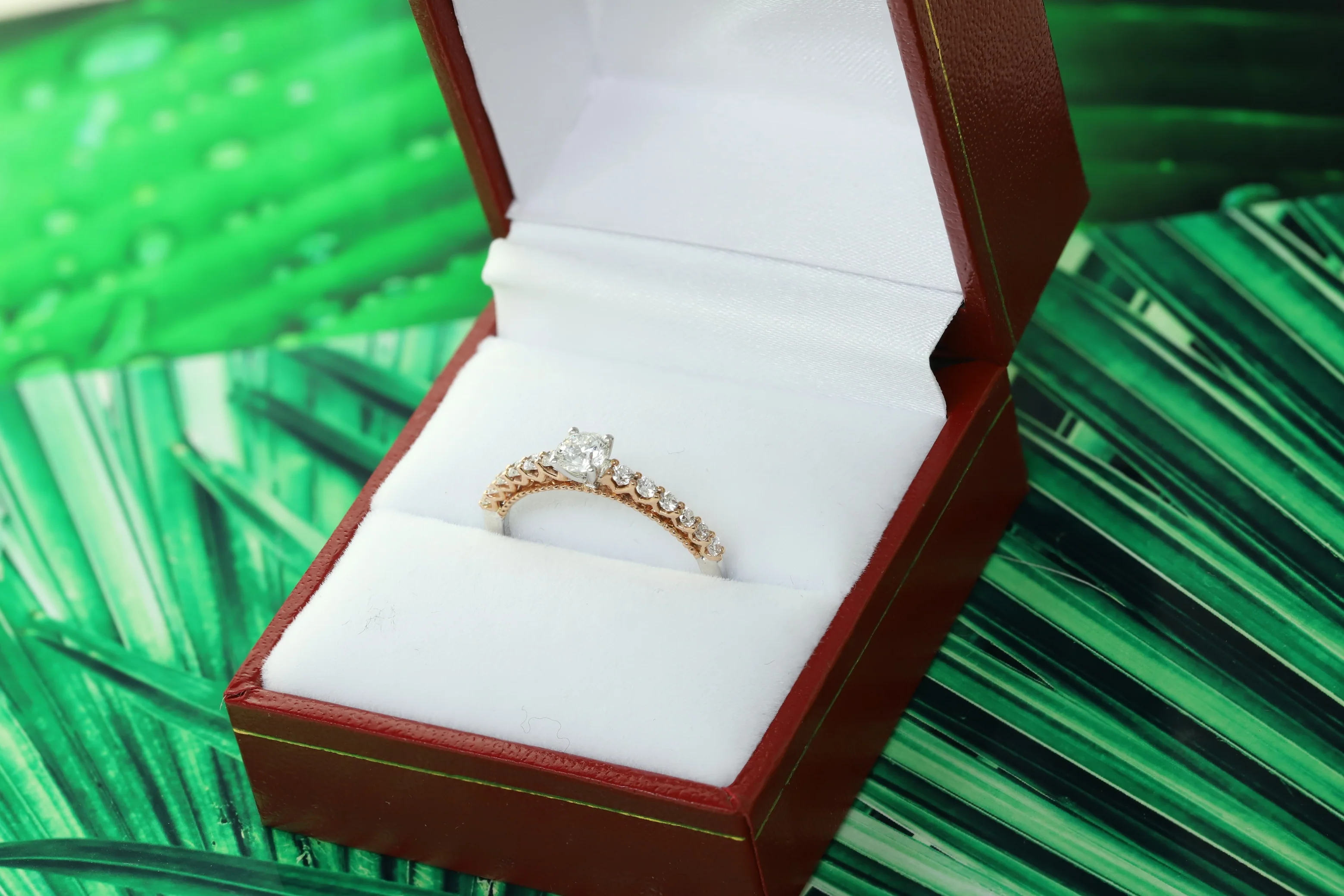 14K Two tone Gold Lab Grown Diamond 1/2 Ct Ring, Size 7, IGI Certificate - Image 5