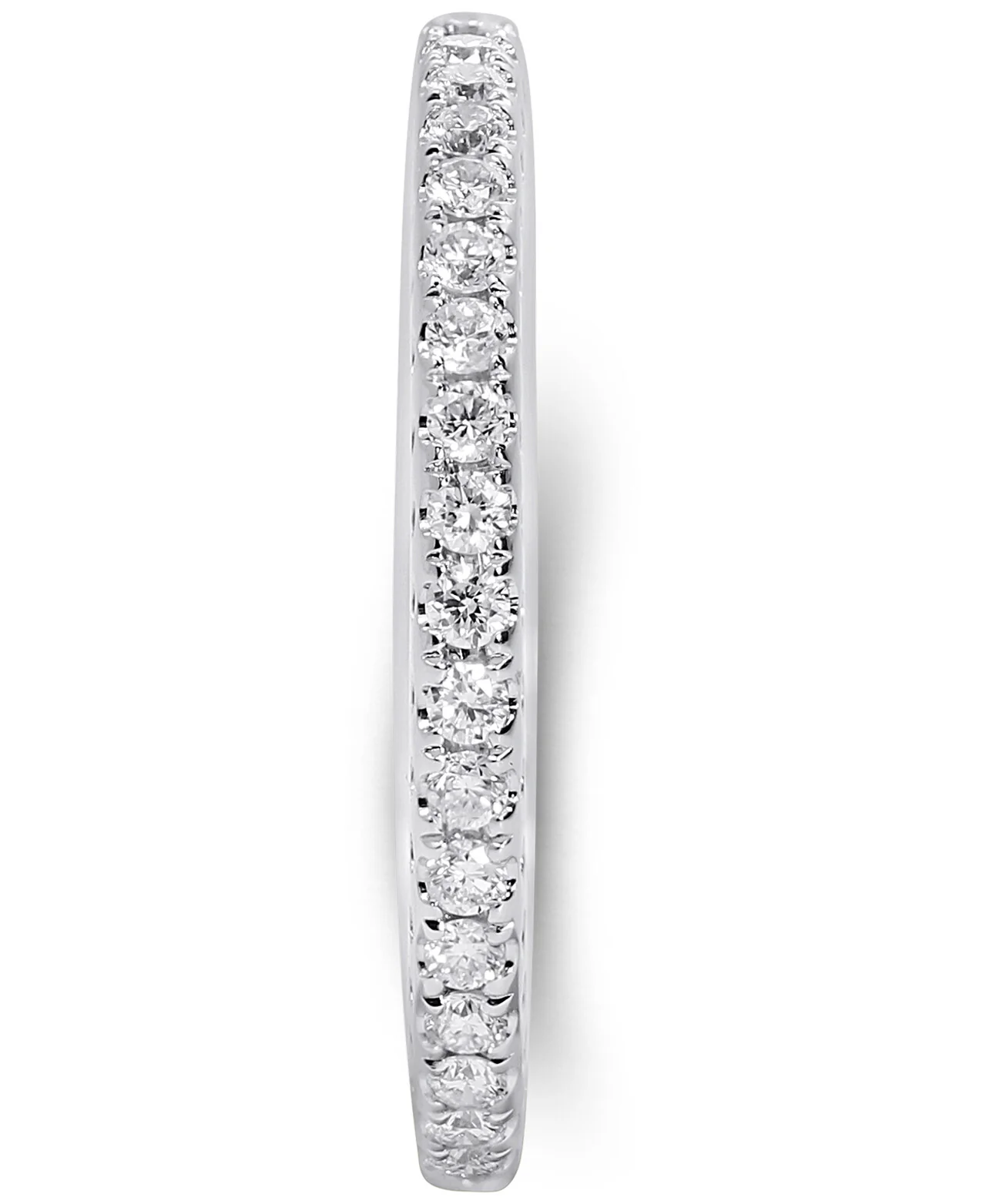 14K White Gold Lab Grown 1/2 Carat Diamond Eternity Band Ring, Size 7 with IGI Certificate - Image 3