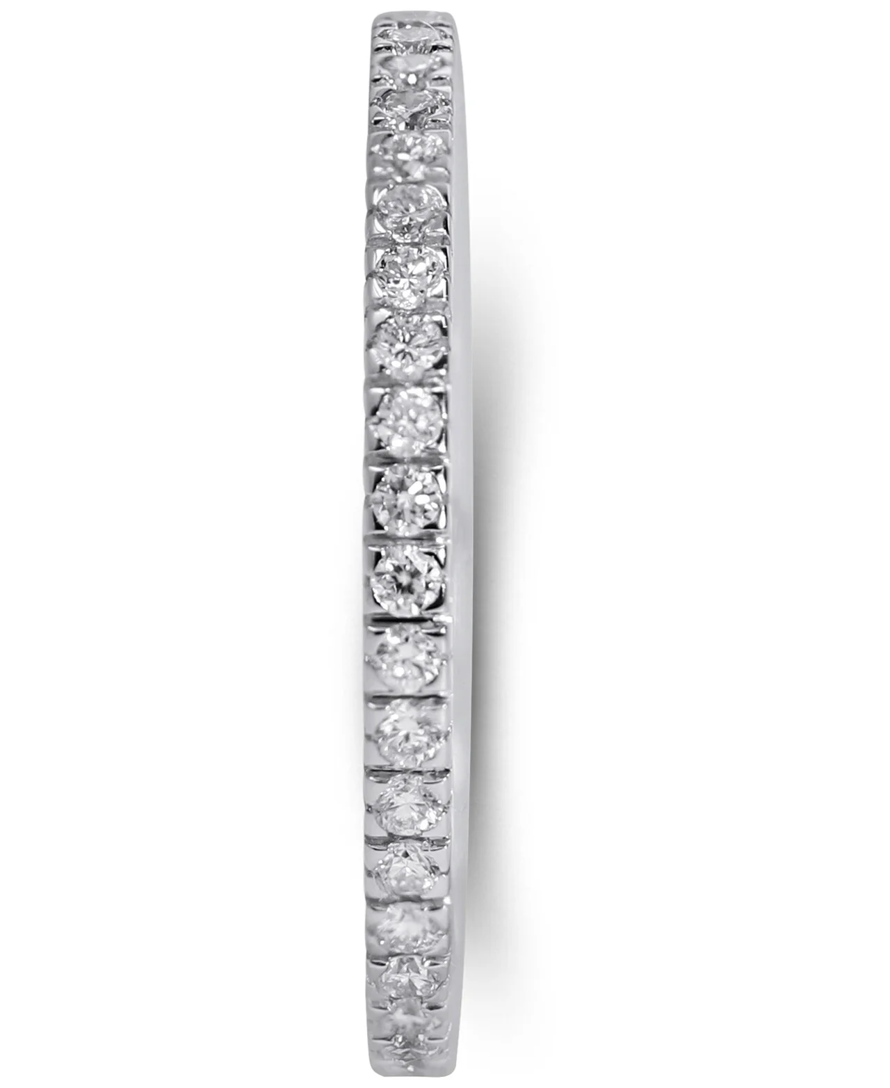 14K White Gold Lab Grown Diamond 1/2 Ct Eternity Band Ring, Size 7 IGI Certificate - Image 3