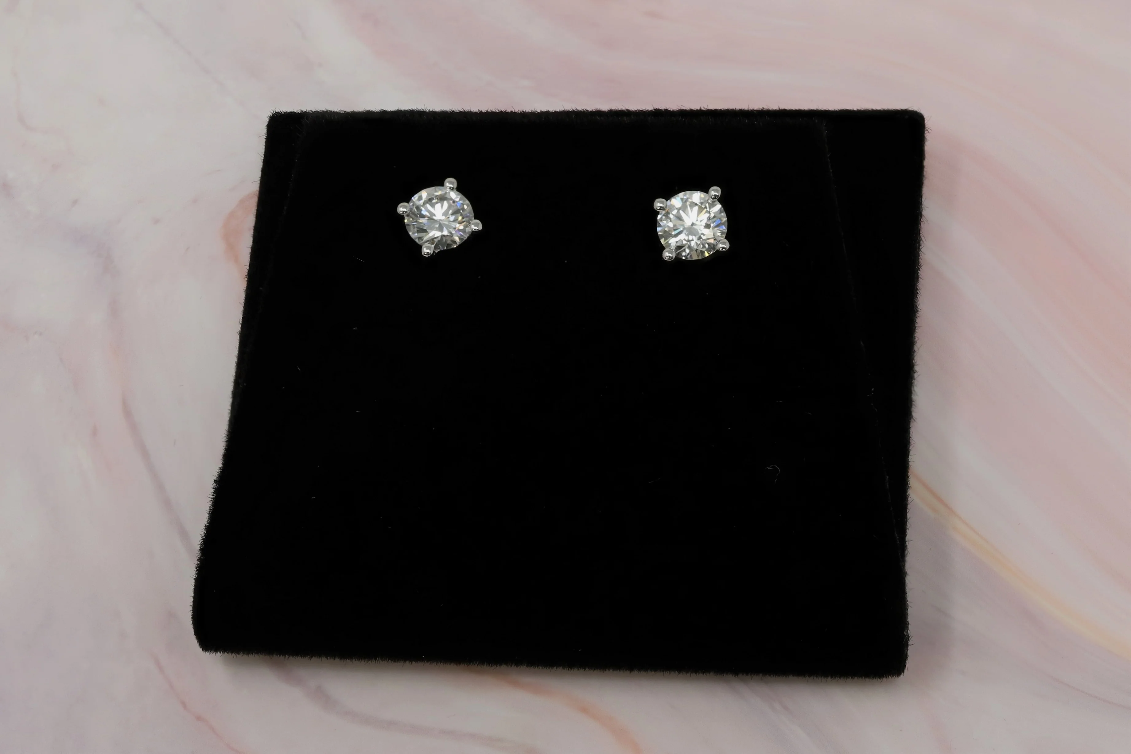 14K White Gold Lab Grown Diamond 1/2 Ct Stud Earrings. G-H Color VS1-VS2 Clarity - Image 5