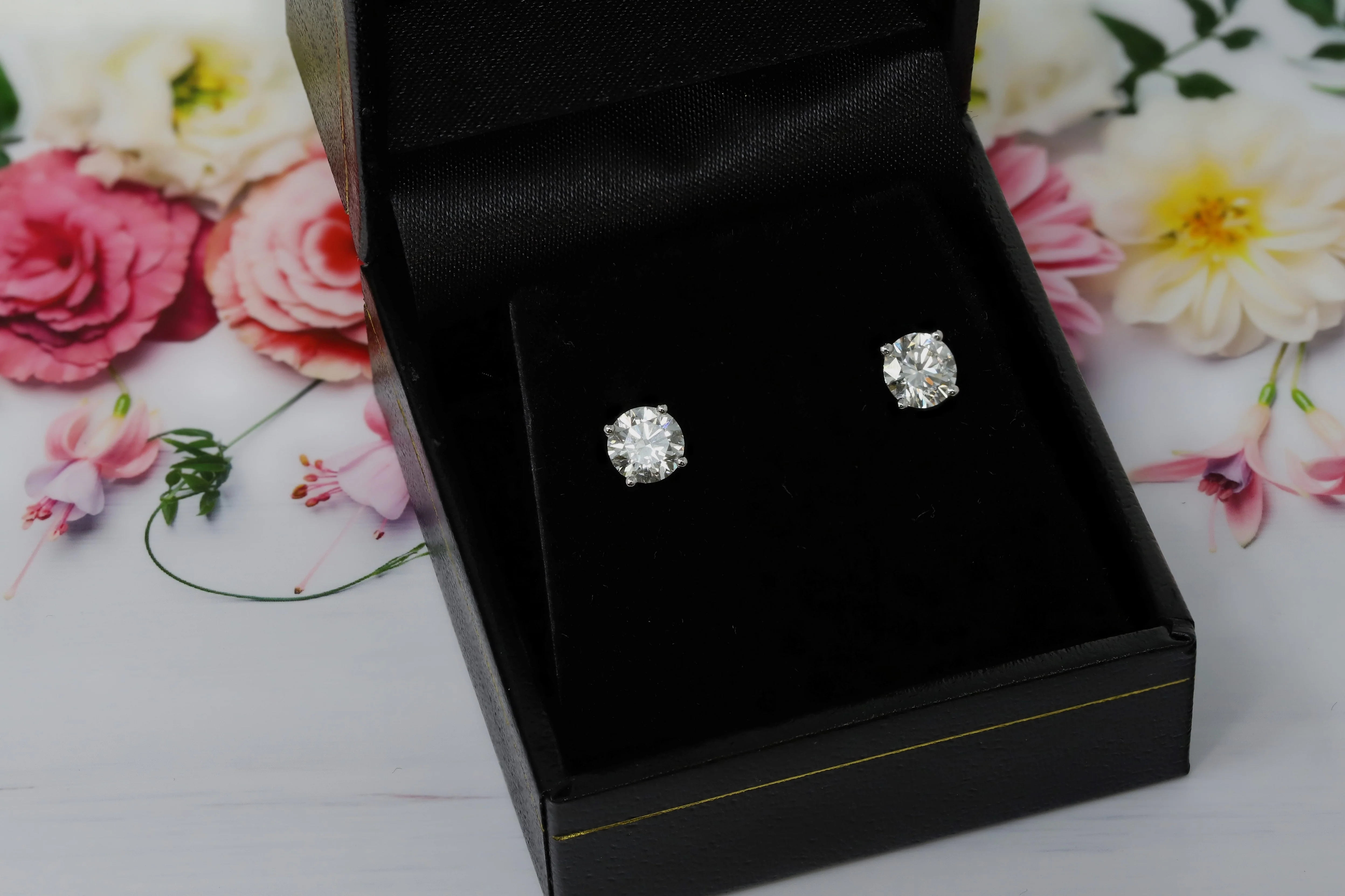 14K White Gold Lab Grown Diamond Stud Earrings. IGI Certified, 1.07 CT Total - Image 6