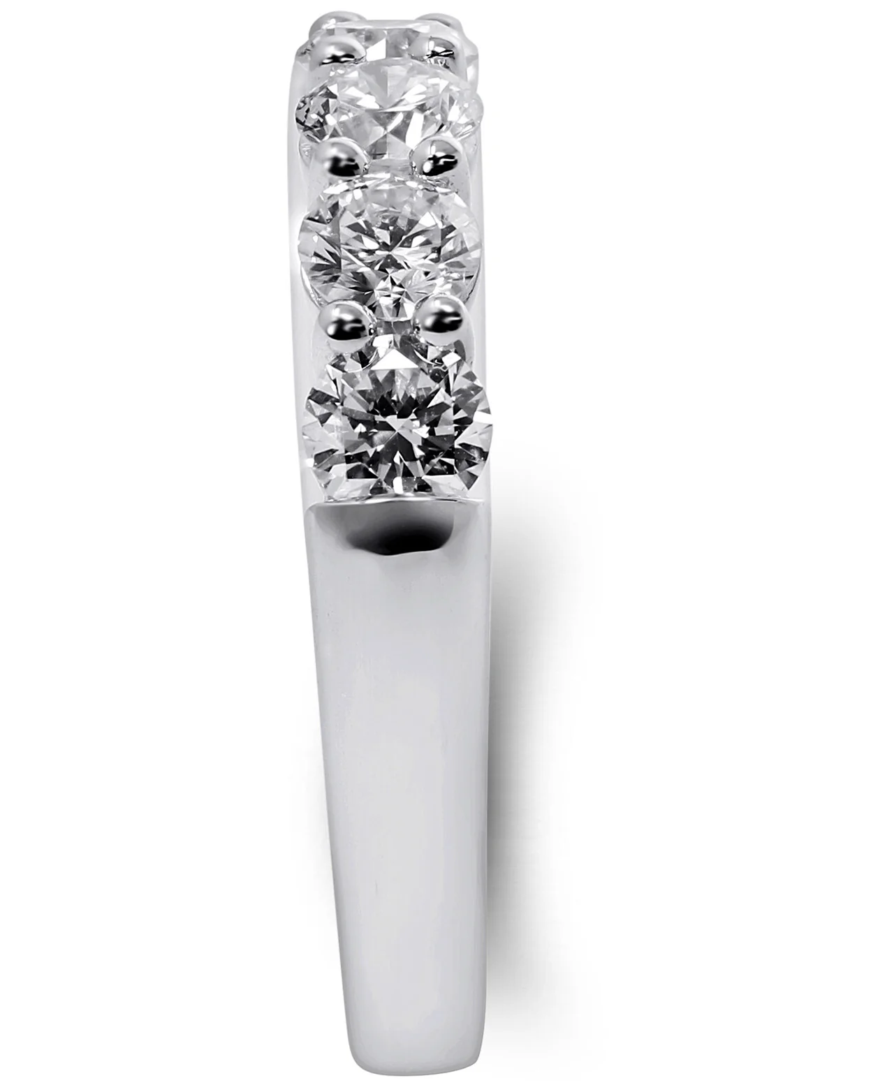 14K White Gold Lab Grown Diamonds 1-7/8 Ct Band Ring, Size 7 - Image 2