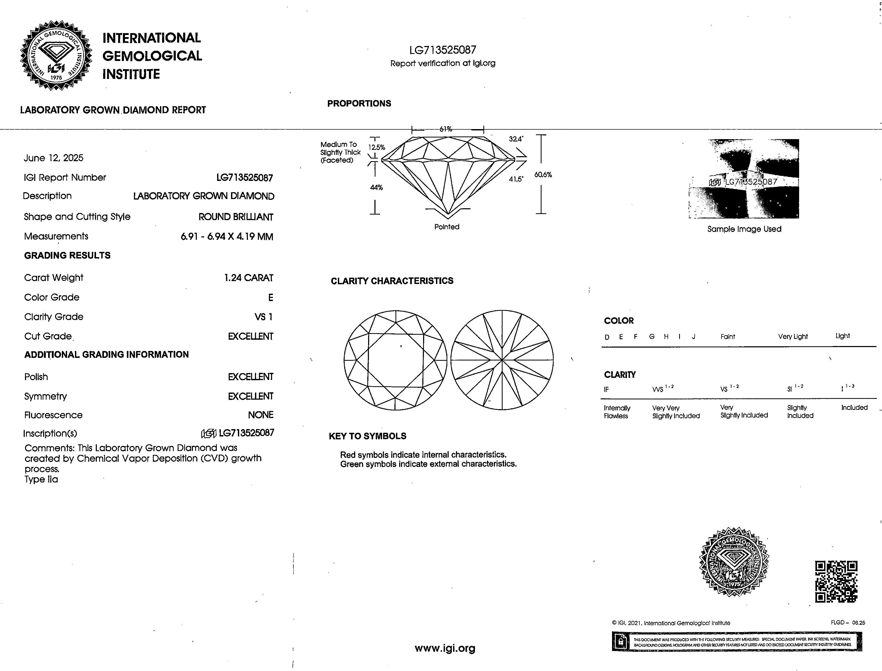 14K White Gold Lab Grown Diamonds 2-1/2 Ct Stud Earrings with IGI Certificate - Image 6