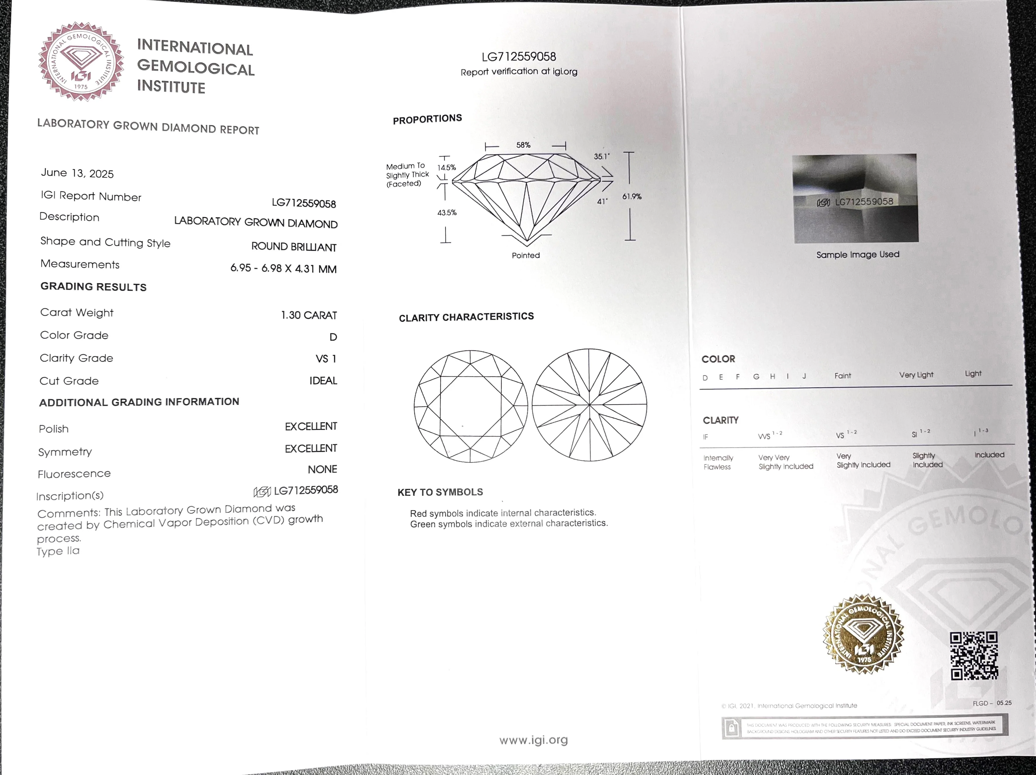 14K White Gold Lab Grown Diamonds 2-5/8 Ct Stud Earrings, IGI Certified, Unisex Jewelry - Image 5