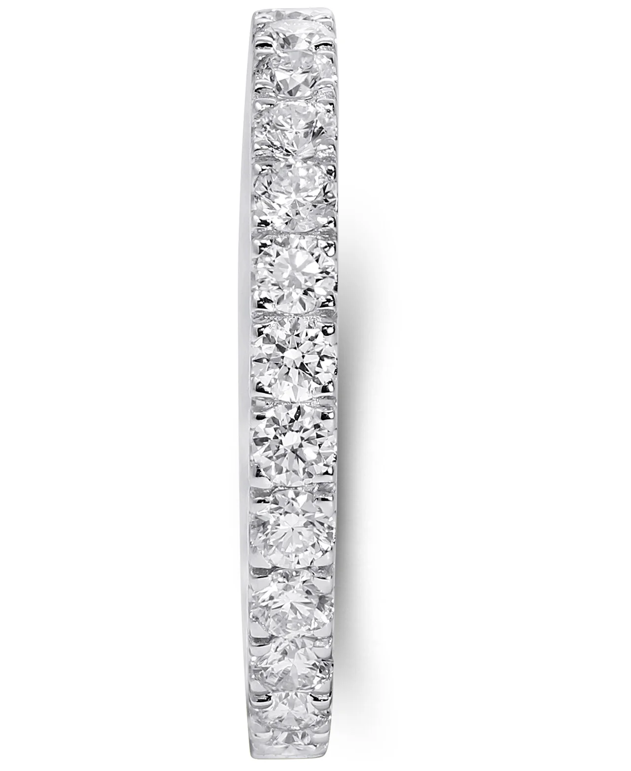14K White Gold Lab Grown Diamond  1-1/3 Ct Eternity Band Ring. Size 7, IGI Certified G-H, VS1-VS2 - Image 3