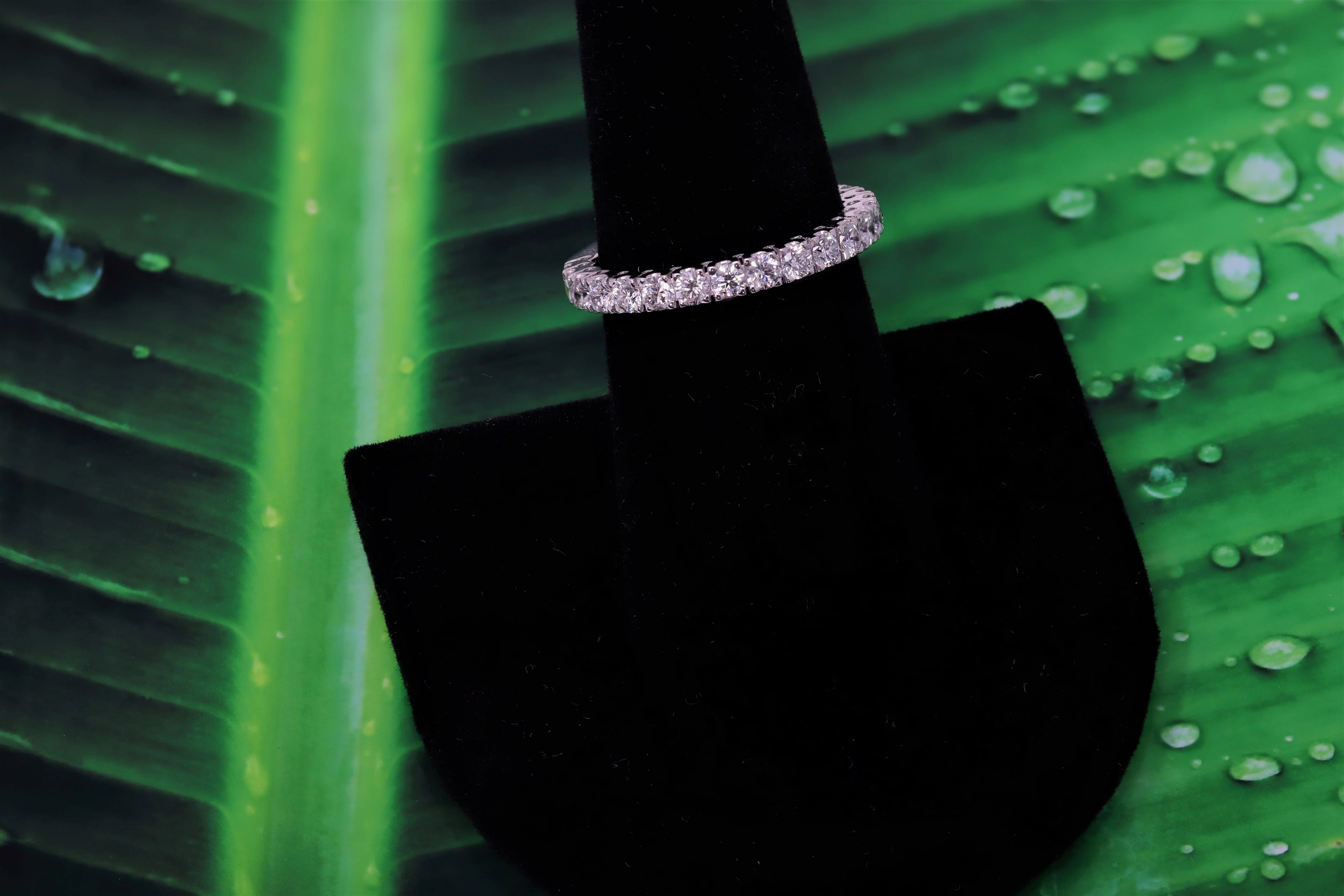 14K White Gold Lab Grown Diamond  1-1/3 Ct Eternity Band Ring. Size 7, IGI Certified G-H, VS1-VS2 - Image 6