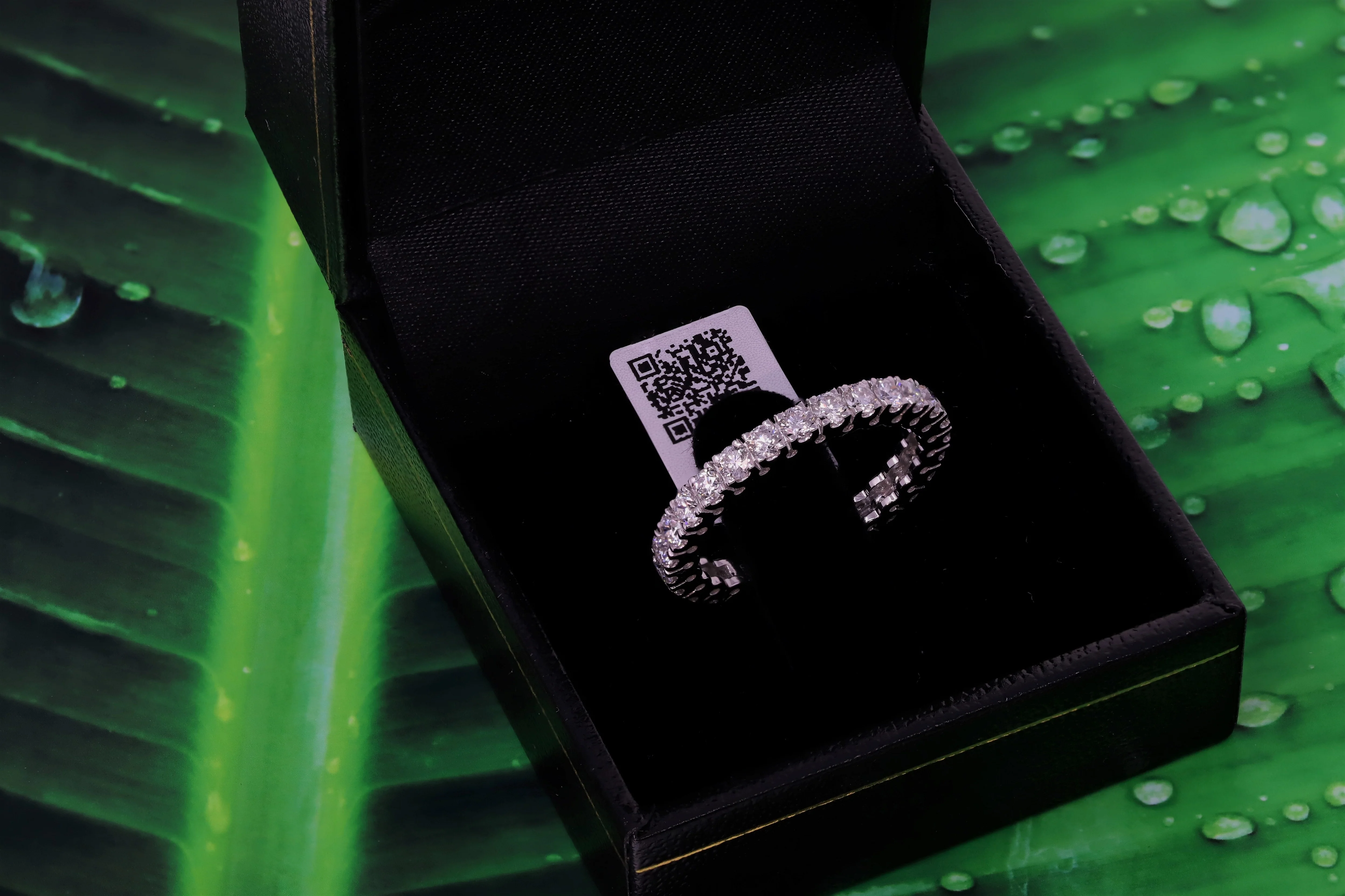 14K White Gold Lab Grown Diamond  1-1/3 Ct Eternity Band Ring. Size 7, IGI Certified G-H, VS1-VS2 - Image 7