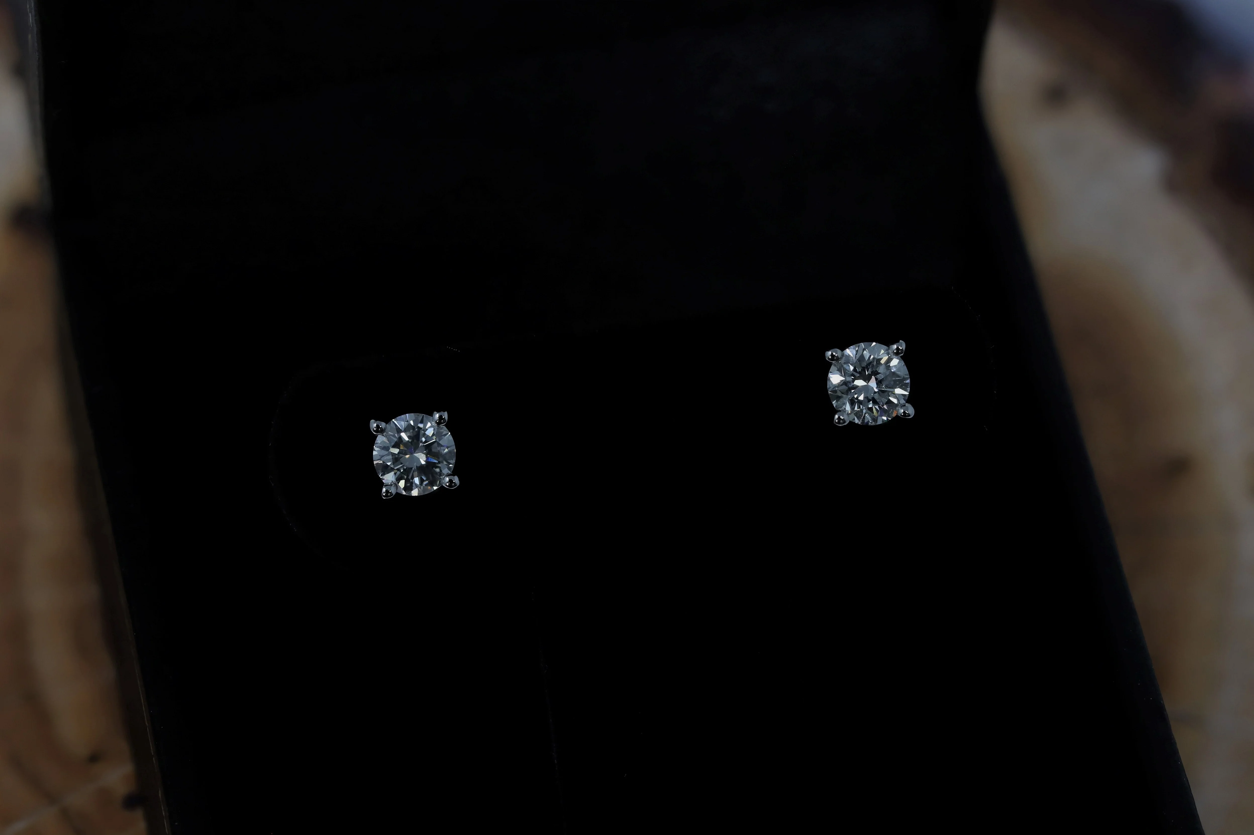 14K White gold Lab Grown Diamond Stud Earrings. IGI Certified. Total 3/8 CT, G-H Color, VS1-VS2 Clarity - Image 5