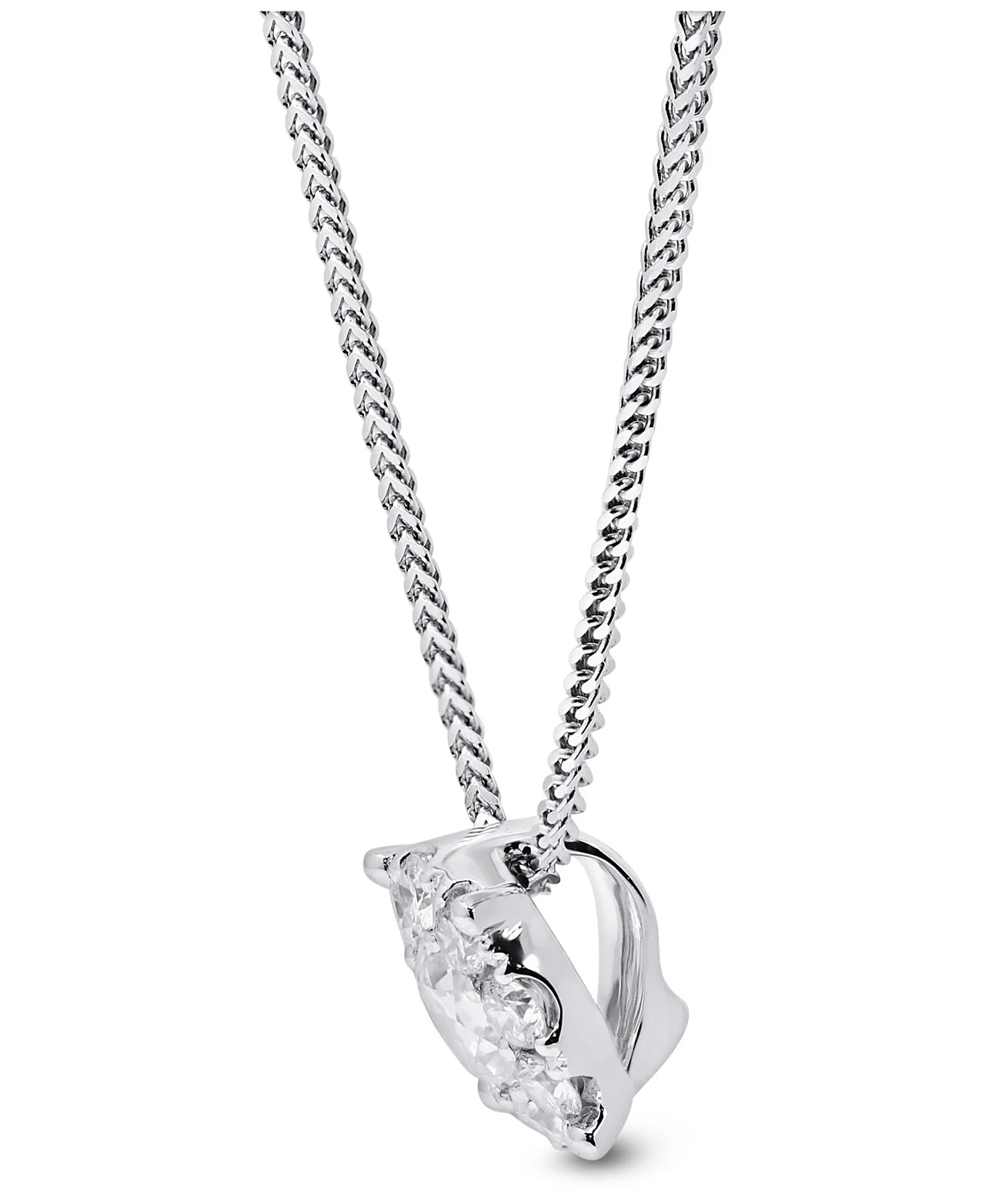 14K White Gold Lab Grown Diamond 7/8 Ct Necklace Pendant with IGI Certificate - Image 2